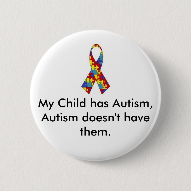 Mein Kind hat Autismus-Knopf Button (Vorderseite)