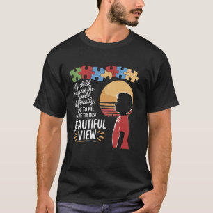 Mein Kind sieht anders Autistisch Autismus-Bewusst T-Shirt