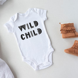 Mein Kind "Wild Child" ein Stück einzigartig Baby Strampler