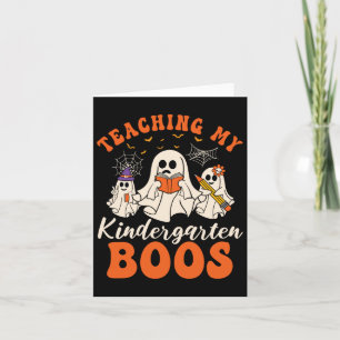Mein Kindergarten Boos Retro Ghost Hallowee lehren Karte