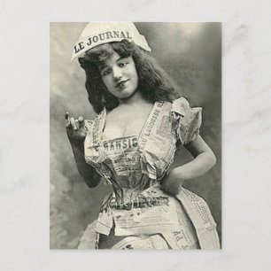 Mein Kleid ist die Zeitung Postkarte