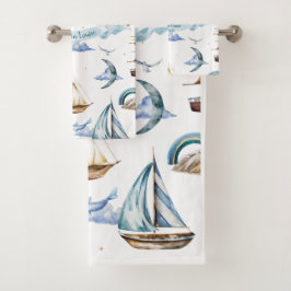 Mein kleiner blauer Horizont Badhandtuch Set