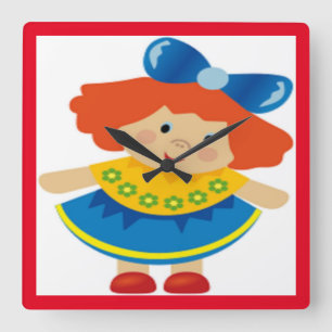 MEIN KLEINER DOLL QUADRATISCHE WANDUHR