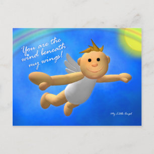 Mein kleiner Engel: Wind Postkarte