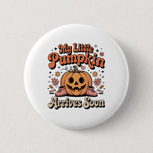 Mein kleiner Kürbis kommt bald schwanger Halloween Button
