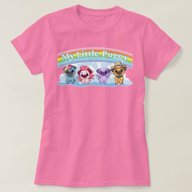 Mein kleiner Puggy MLP Niedlicher Mops T-Shirt (Design vorne)