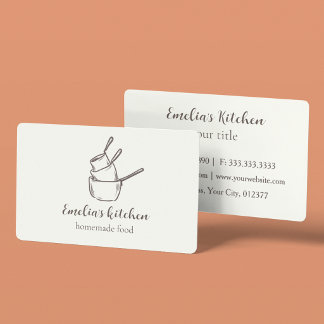 Mein kleines Catering-Geschäft für die Küche Visitenkarte