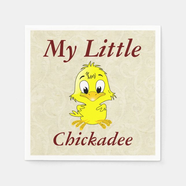 Mein kleines Chickadepapier Napkin Serviette (Vorderseite)