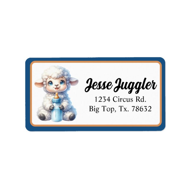 Mein kleines Lamm Adressaufkleber (Vorne)