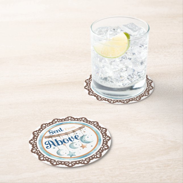 Mein kleines Lamm Runder Pappuntersetzer (Vor Ort)