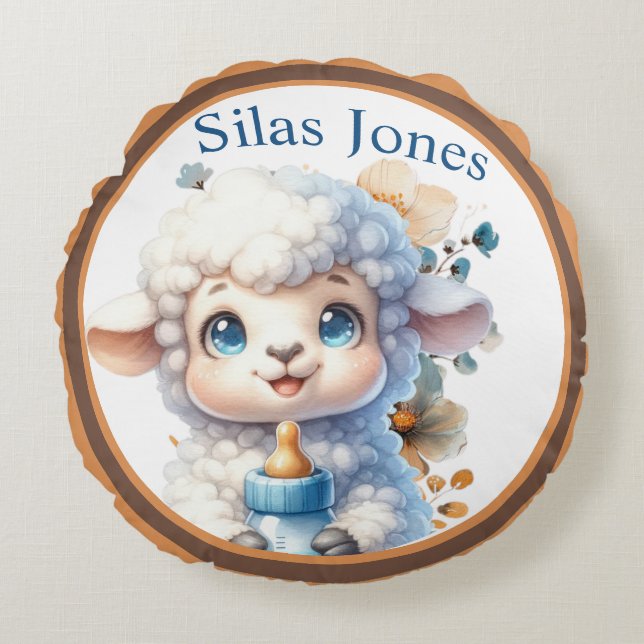 Mein kleines Lamm Rundes Kissen (Vorderseite)