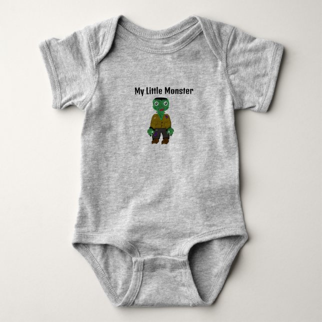 mein kleines Monster (Frankenstein) Baby Strampler (Vorderseite)