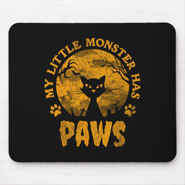 Mein kleines Monster hat eine scharfe Katze Mousepad (Vorne)