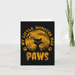 Mein kleines Monster hat Pfoten Gruselige Katze  Karte