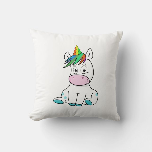 Mein kleines niedliches Einhorn Kissen (Vorderseite)
