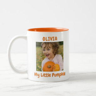 Mein kleines Pumpkin-Foto Zweifarbige Tasse