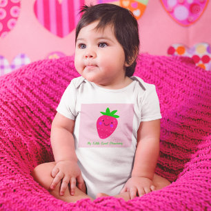 Mein kleines süßes Strawberry Pink Girl Baby Kinde Strampler
