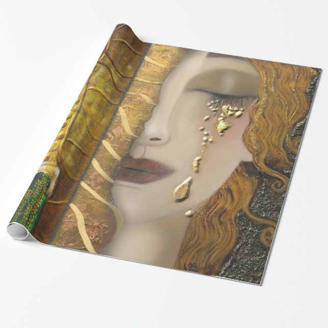 Mein Klimt Serie: Gold Geschenkpapier (Ungerollt)