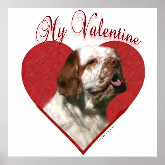 Mein Klumber Spaniel Valentine Poster (Vorne)