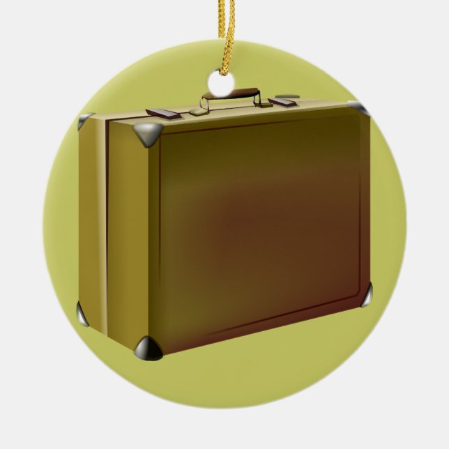 Mein Koffer wird verpackt! Keramik Ornament (Vorne)