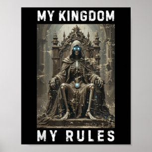 Mein Königreich Meine Regeln Totenkopf Fantasy Thr Poster