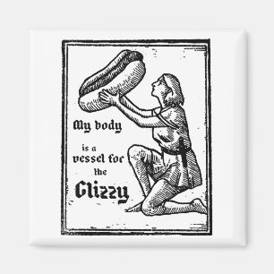 Mein Körper ist ein Gefäß für den Glizzy Hot Dog L Magnet
