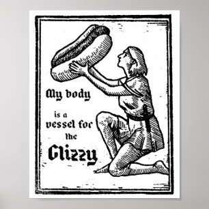 Mein Körper ist ein Gefäß für den Glizzy Hot Dog L Poster
