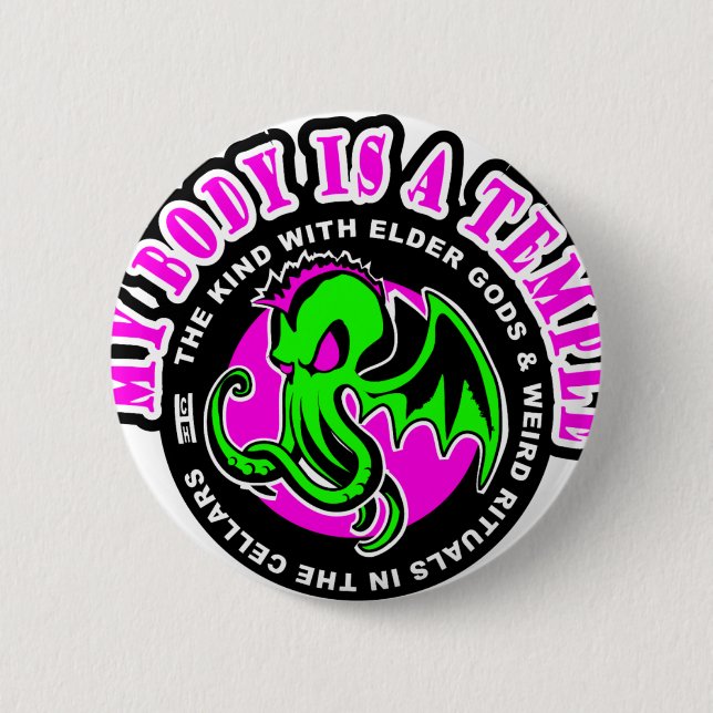 MEIN KÖRPER IST EIN TEMPEL BUTTON (Vorderseite)