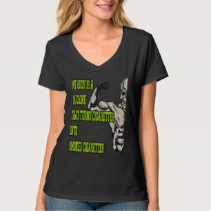 Mein Körper ist eine Maschine, die Zigaretten in s T-Shirt