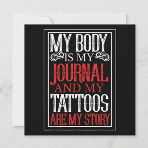 Mein Körper ist mein Journal Tattoo Artist Lover G Feiertagskarte