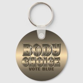 Mein Körper meine Wahl Gold Schlüsselanhänger