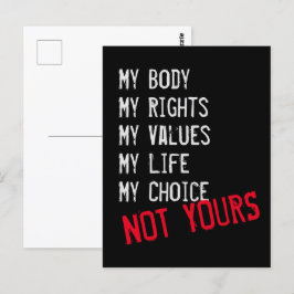 Mein Körper, nicht dein Postkarte