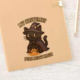 Mein Kostüm Pure Meow Magic Hexe Katze Halloween Aufkleber