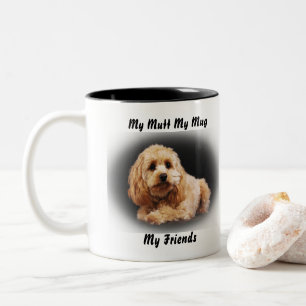 Mein Köter, meine Tasse, meine Freunde. Zweifarbige Tasse