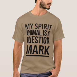 Mein Krafttier ist ein Fragezeichen Retro T-Shirt