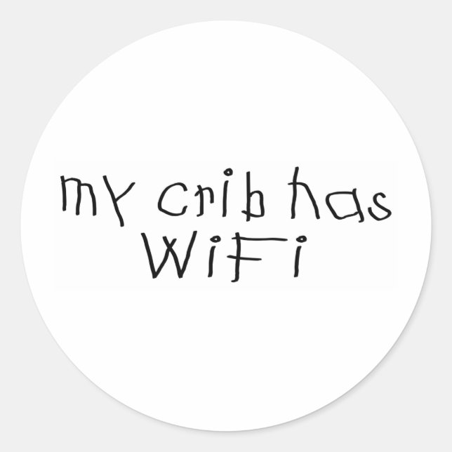 Mein Krimi hat WLAN Runder Aufkleber (Vorderseite)