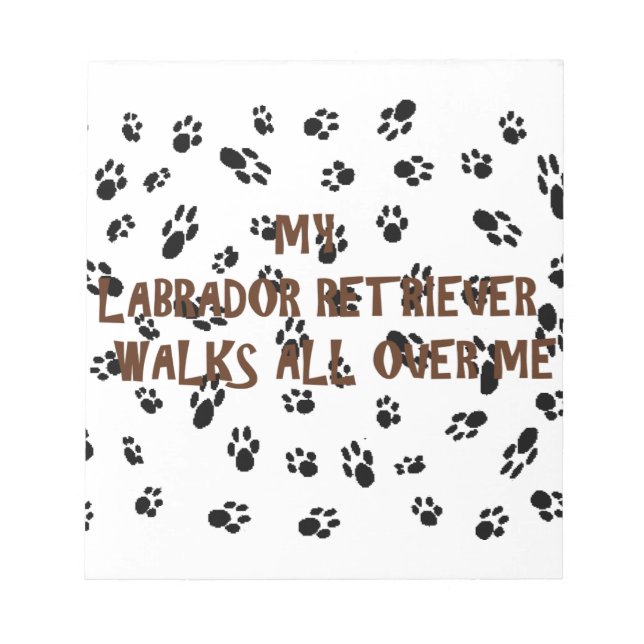 Mein Labrador geht auf mich zu Notizblock (Vorderseite)