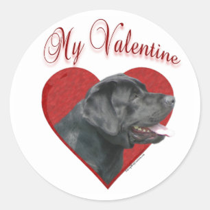 Mein Labrador Retriever Valentine Runder Aufkleber