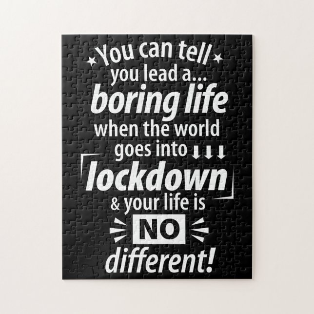 Mein langweiliges Lockdown Life - Funny Pandemic-S Puzzle (Vertikal)