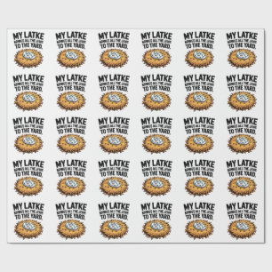 Mein Latke bringt alle Juden in den Yard Hanukkah Geschenkpapier