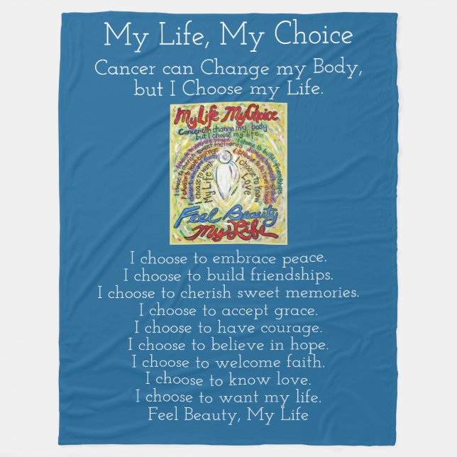 Mein Leben als Krebs-Engel Chemo Fleece Blanket (Vorderseite)