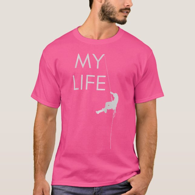 Mein Leben Felsenklettern T-Shirt (Vorderseite)