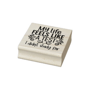 Mein Leben fühlt sich wie eine Test-Gummi-Briefmar Gummistempel