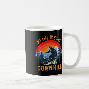 Mein Leben geht in die Wintersnowboardspur Kaffeetasse