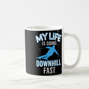 Mein Leben geht rapide bergab T-Shirt - Skifahren  Kaffeetasse