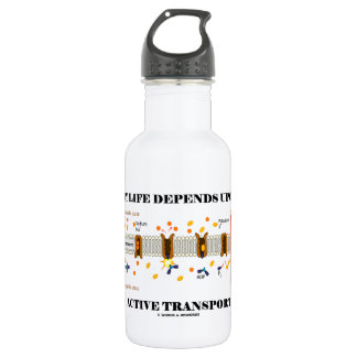 Mein Leben hängt nach aktivem Transport ab Edelstahlflasche