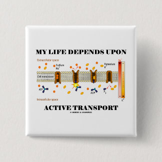 Mein Leben hängt nach aktivem Transport ab (Spaß) Button