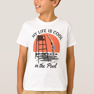 Mein Leben ist Cool im Pool - Perfektes Swim-Desig T-Shirt