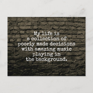 Mein Leben ist eine Sammlung Postkarte