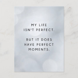 Mein Leben ist nicht perfekt inspirierende Postkar Postkarte